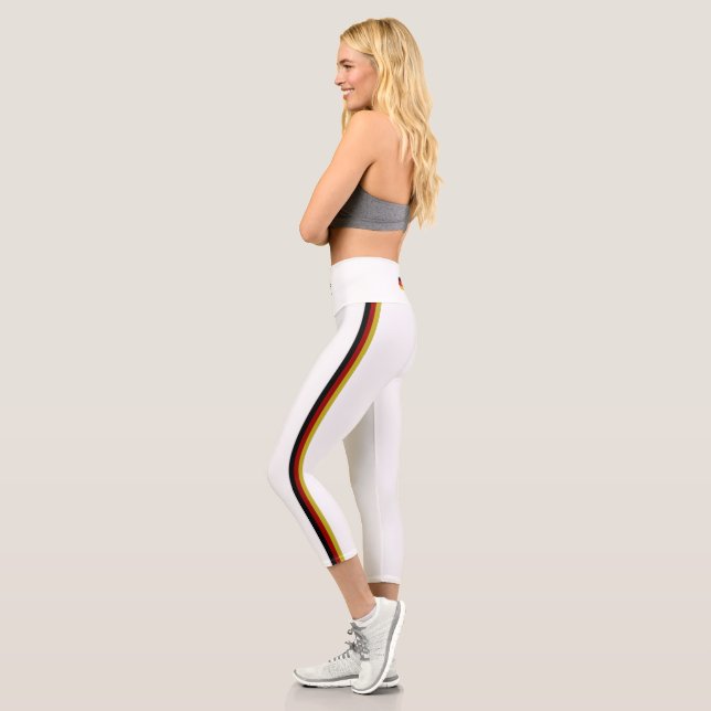 Deutsche Streifen-Flagge Capri Leggings (Links)