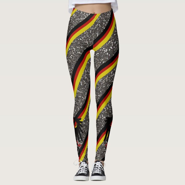 Deutsche Streifen-Flagge Leggings (Vorderseite)