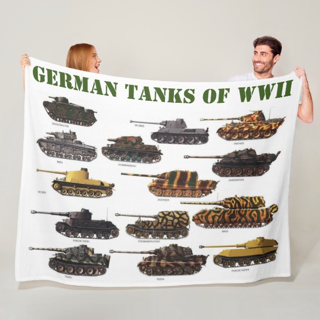 DEUTSCHE TANKS DES Zweiten Weltkriegs Fleecedecke (Beispiel)