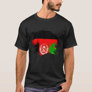 Deutsche und afghanische Misch-Erbe-Flagge T-Shirt