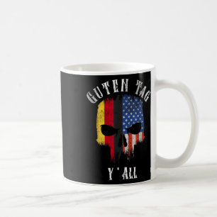 Deutsche und amerikanische Flagge _ Guten Tag Yall Kaffeetasse