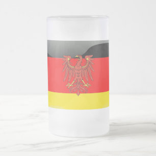 Deutsche Wappen Mattglas Bierglas