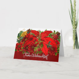 Deutsche Weihnachten Poinsettias Frohe Weihnachten