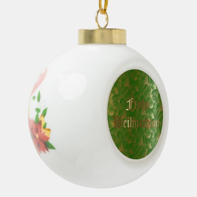 Deutsche Weihnachtsbell-Keramik-Ball-Verzierung Keramik Kugel-Ornament (Links)