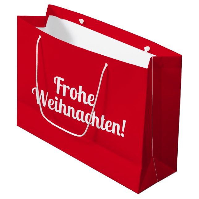 Deutsche Weihnachtsgeschenktasche Große Geschenktüte (Vorderseite Schrägansicht)