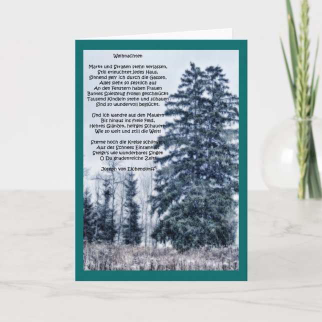 Deutsche Weihnachtskarte Feiertagskarte (Vorderseite)