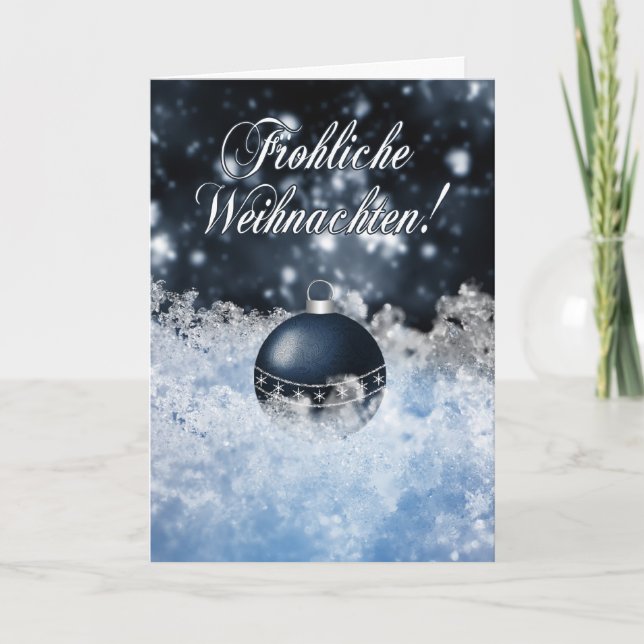 Deutsche Weihnachtskarte - Gesegnete Weihnachten (Vorderseite)