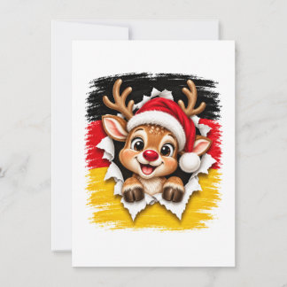 Deutsche Weihnachtsrentier Dankeskarte