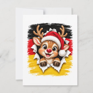 Deutsche Weihnachtsrentier Dankeskarte