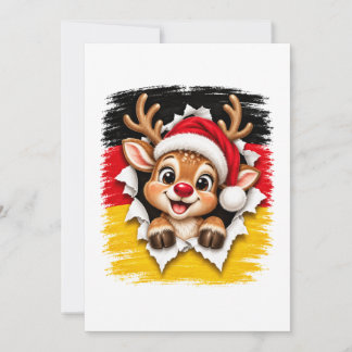 Deutsche Weihnachtsrentier Karte