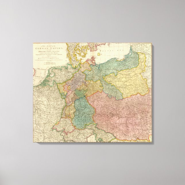 Deutsche Weltreligion Atlas Karte Leinwanddruck (Vorderseite)