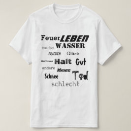 Deutsche Wort Wolke T-Shirt