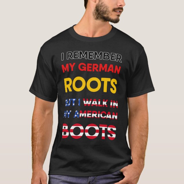 Deutsche Wurzeln Erbe Pride Half Ge T-Shirt (Vorderseite)