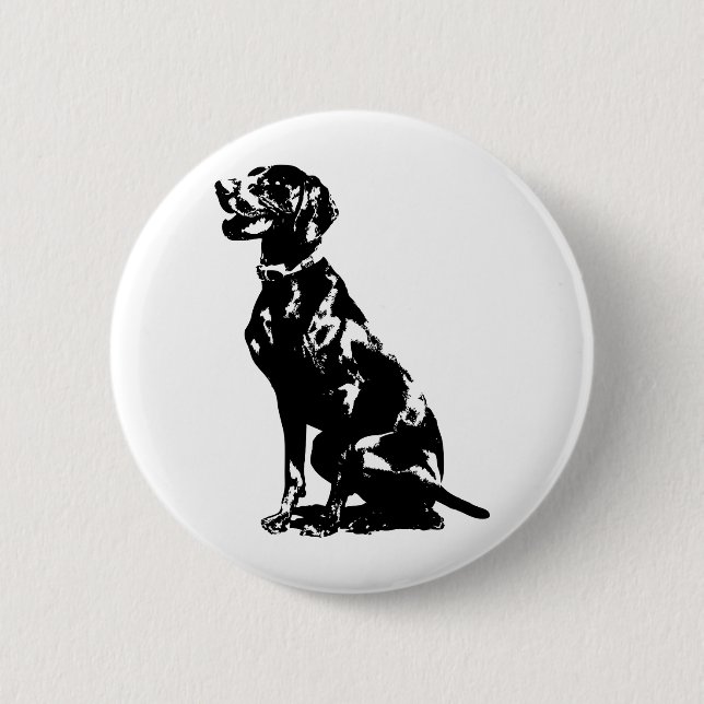 Deutsche Zeiger-Silhouette Button (Vorderseite)