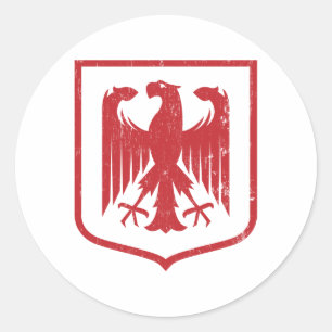 Deutscher Adler - Deutschland Wappen Runder Aufkleber