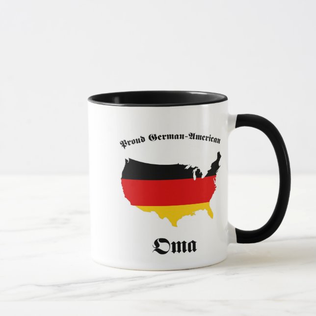 Deutscher Amerikaner Oma - Oma - Großmutter Tasse (Rechts)