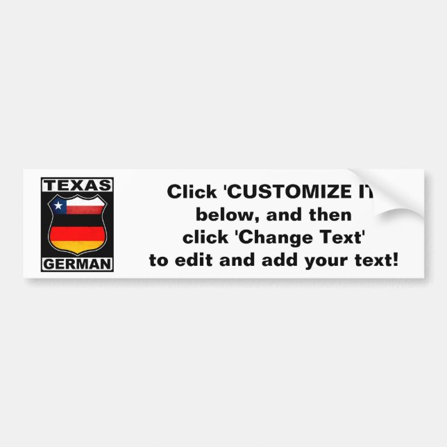 Deutscher Amerikaner Texas Autoaufkleber (Vorne)