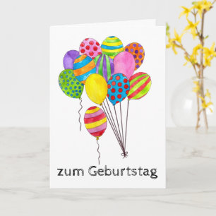 Deutscher Ballonhaufen zum Geburtstag Karte