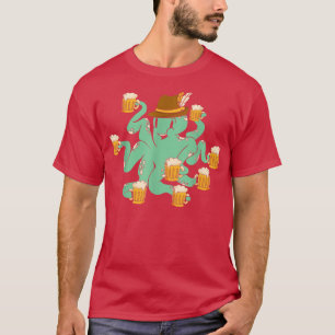 Deutscher Biertopus Tentacle Design für eine Bierl T-Shirt
