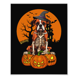 Deutscher Boxer Hund Halloween Fotodruck