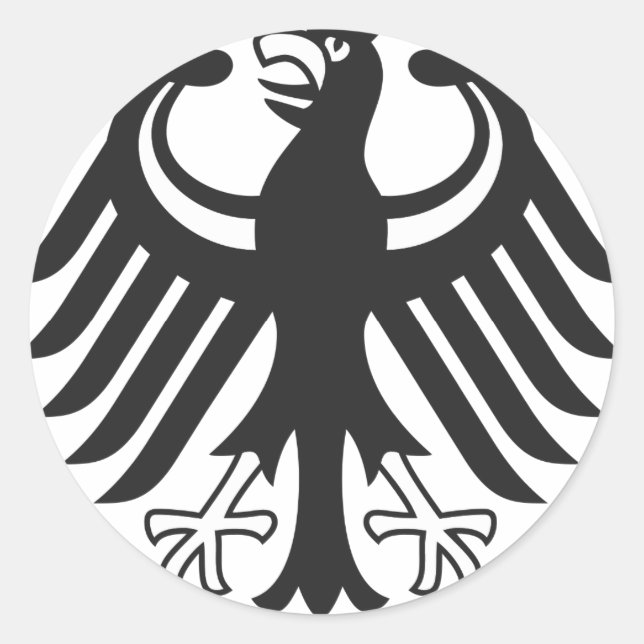 Deutscher Bundesadler Runder Aufkleber (Vorderseite)