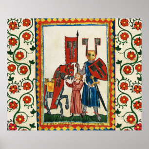 DEUTSCHER DICHTER ALS DEUTSCHORDENS-RITTER MITTELA POSTER