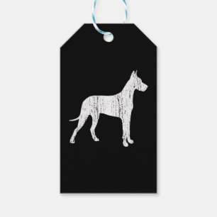 Deutscher Dogge-Hundebesitzer-Geschenk Vintage-Tie Geschenkanhänger
