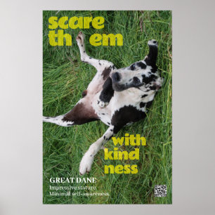 Deutscher Dogge Poster Erschrecke sie mit Freundli