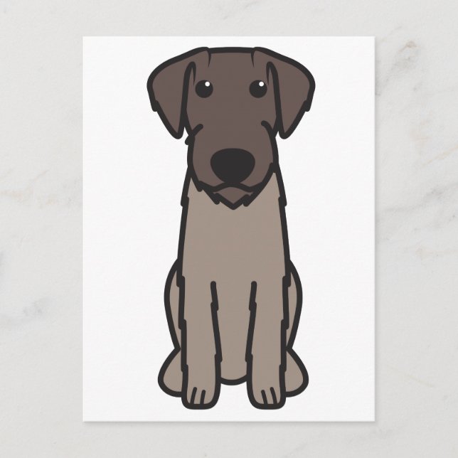 Deutscher Drahthaar Pointer Dog Cartoon Postkarte (Vorderseite)