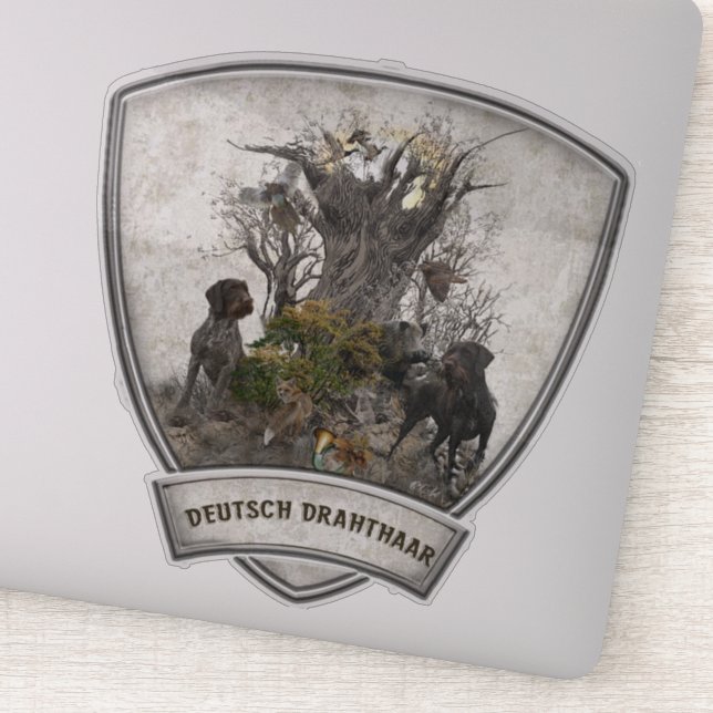 Deutscher Drahthaar Pointer Sticker (Detail)