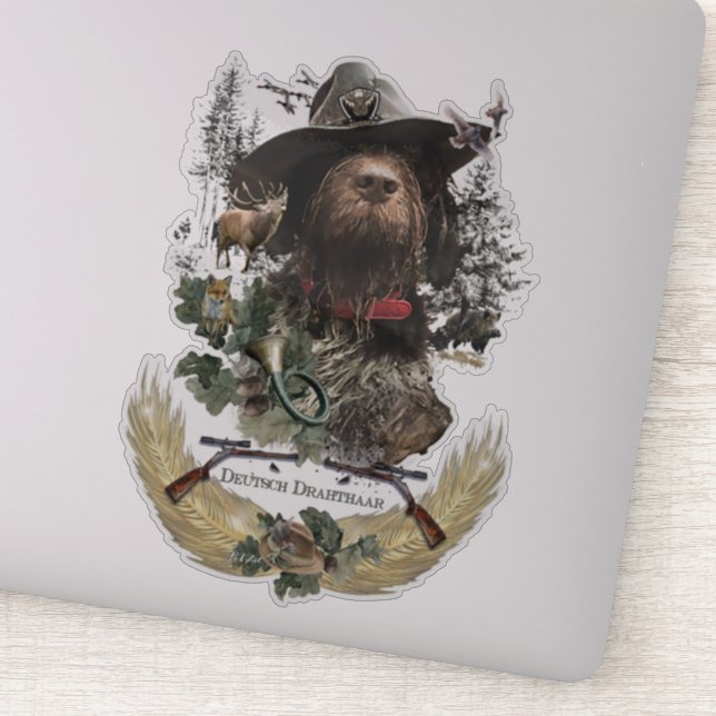 Deutscher Drahthaar Pointer Sticker (Detail)