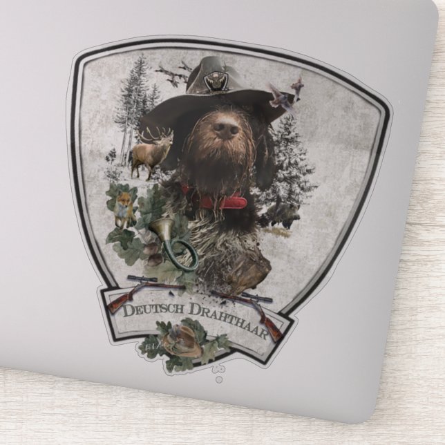 Deutscher Drahthaar Pointer Sticker (Detail)