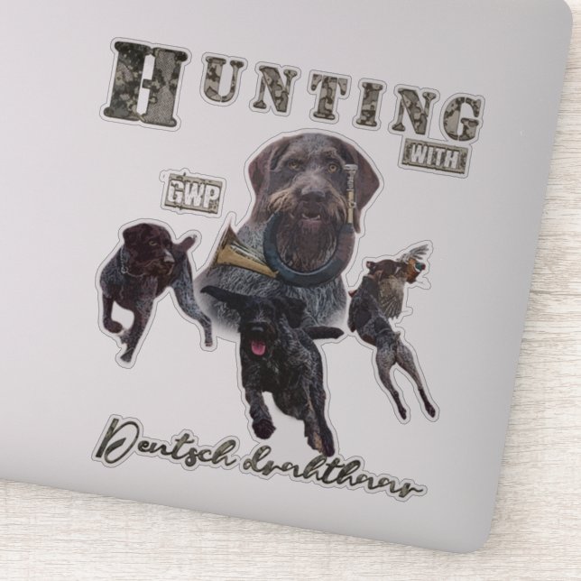 Deutscher Drahthaar Pointer Sticker (Detail)