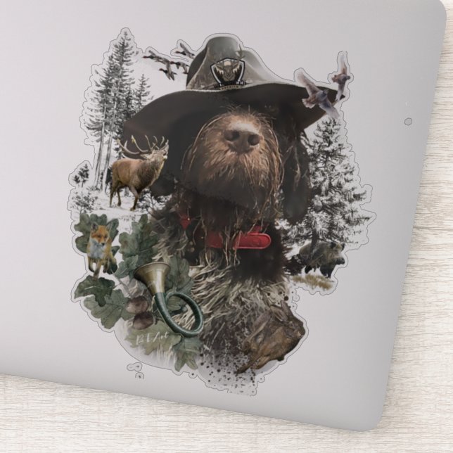Deutscher Drahthaar Pointer Sticker (Detail)