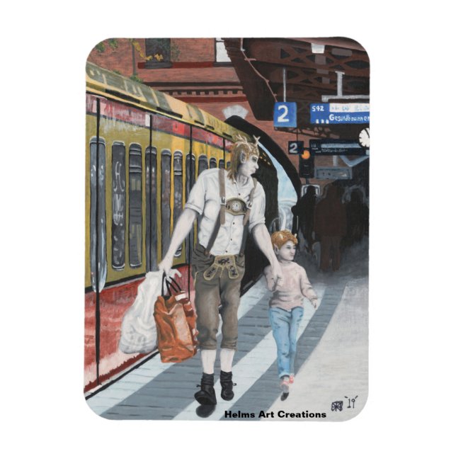 Deutscher Elfbahn-Trip Fantasy Kühlschrank Magnet (Vertikal)
