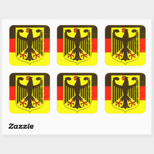 Deutscher Emblem-Aufkleber Quadratischer Aufkleber