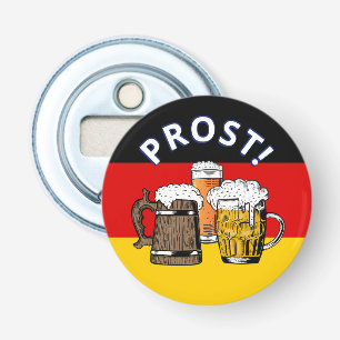 DEUTSCHER FLAG Cartoon Three Beers PROST Flaschenöffner