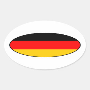 Deutscher Flaggen-Oval-Aufkleber Ovaler Aufkleber