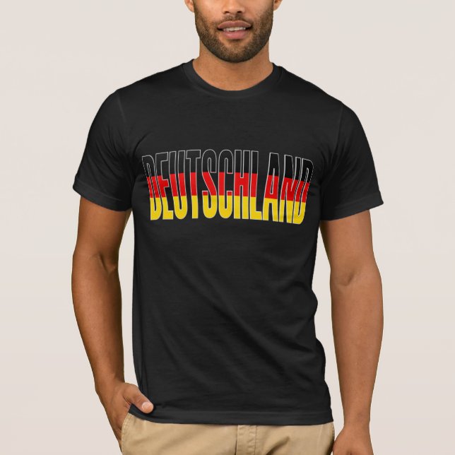 Deutscher Flaggen-T - Shirt Deutschland (Vorderseite)