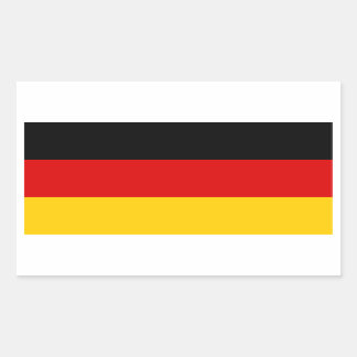 Deutscher Flaggenaufkleber Rechteckiger Aufkleber