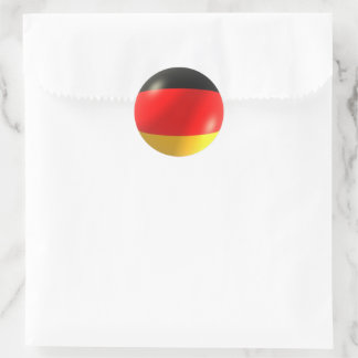 Deutscher Flaggenaufkleber Runder Aufkleber