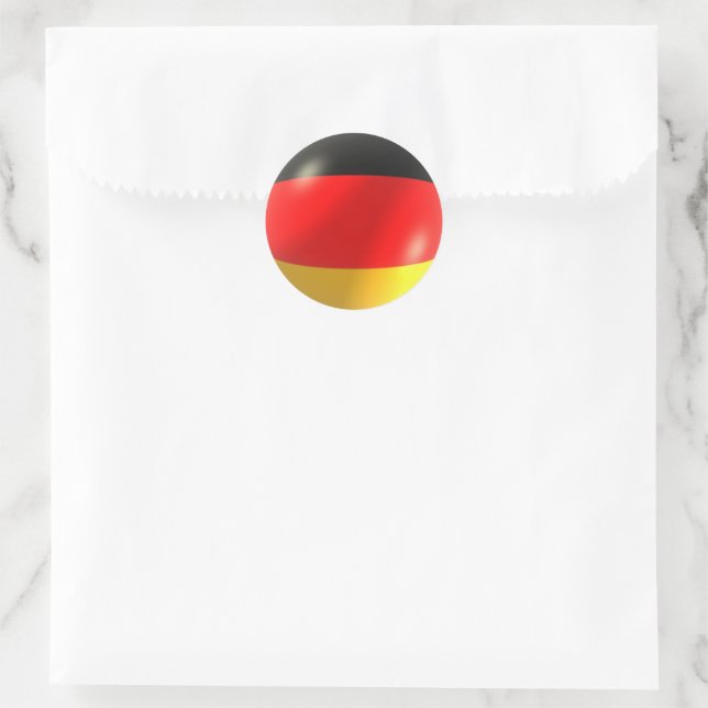 Deutscher Flaggenaufkleber Runder Aufkleber (Tasche)