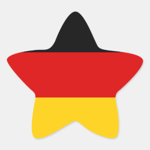 Deutscher Flaggensternaufkleber Stern-Aufkleber