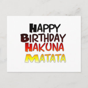 Deutscher Geburtstag Hakuna Matata Kunstprint Postkarte