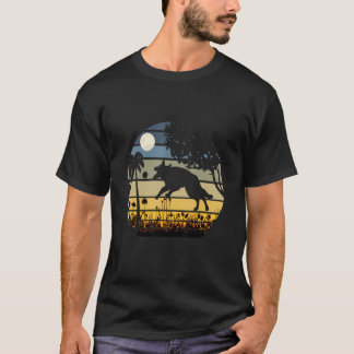 Deutscher Hirte, der in einem Bereich von Blume au T-Shirt