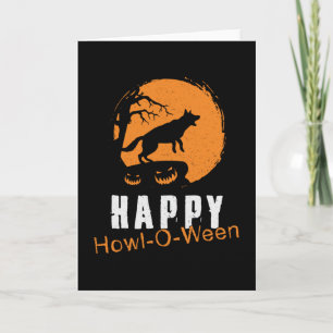 Deutscher Hirte Happy Howl-O-Ween Vintag Funny Karte