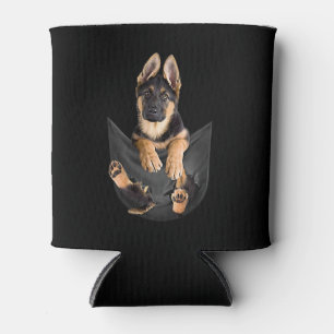 Deutscher Hirte in Pocket T - Shirt Funny Hund Lov Dosenkühler