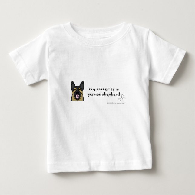 deutscher Hirte - mehr Rassen Baby T-shirt (Vorderseite)
