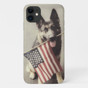 Deutscher Hirte mit US-Flagge Case-Mate iPhone Hülle
