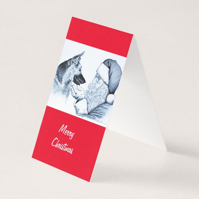 Deutscher Hirte und Weihnachtsmann (Rückseite)